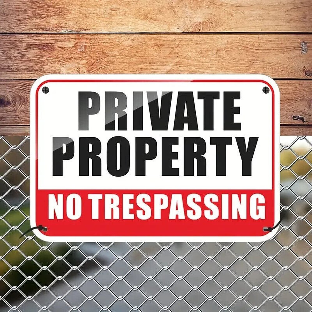 Private Property No Trespassing Durable PVC sign 12" x 8" NEW! Home & Garden:Home Décor:Plaques & Signs Style Your Walls